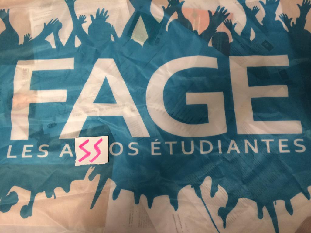 FrereBiffle's tweet photo. Ignoble #La_FAGE qui change son logo pour "aSSos", insultant l'histoire. Que font @laurentbouvet et @Quentin_IAUVSQ ? http://t.co/M9zBmbKopD