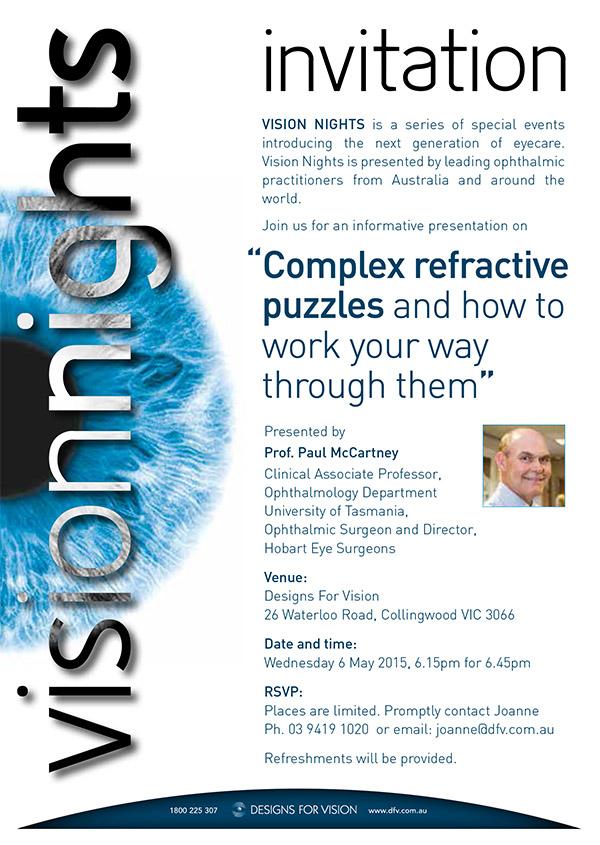 DFV_AU's tweet photo. Only 2 days away fro Prof. Paul McCartney's presentation. #ophthalmology #refractivesurgery #refractivepuzzles http://t.co/1swKR8QGlb
