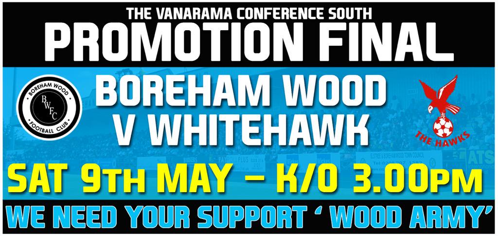boreham_woodfc's tweet photo. PROMOTION FINAL| Tickets on sale now from http://t.co/obqbBHs6Tx #getyoursnow #woodarmy http://t.co/jtzgbu8vS0
