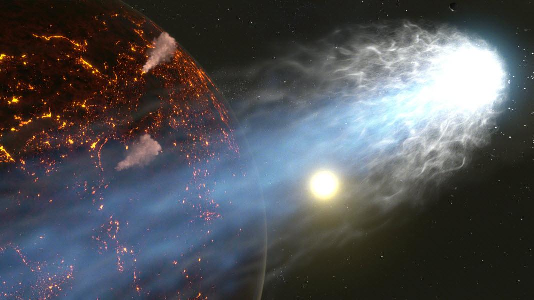 SBS's tweet image. Could these icy dirt balls actually hold the key to all life on Earth? Find out tonight on Strip The Cosmos at 9:35pm