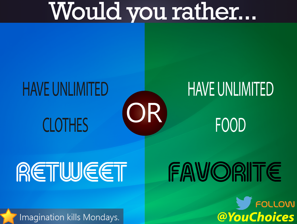 YouChoices's tweet photo. Clothes or food? http://t.co/EzvbEPpGR9