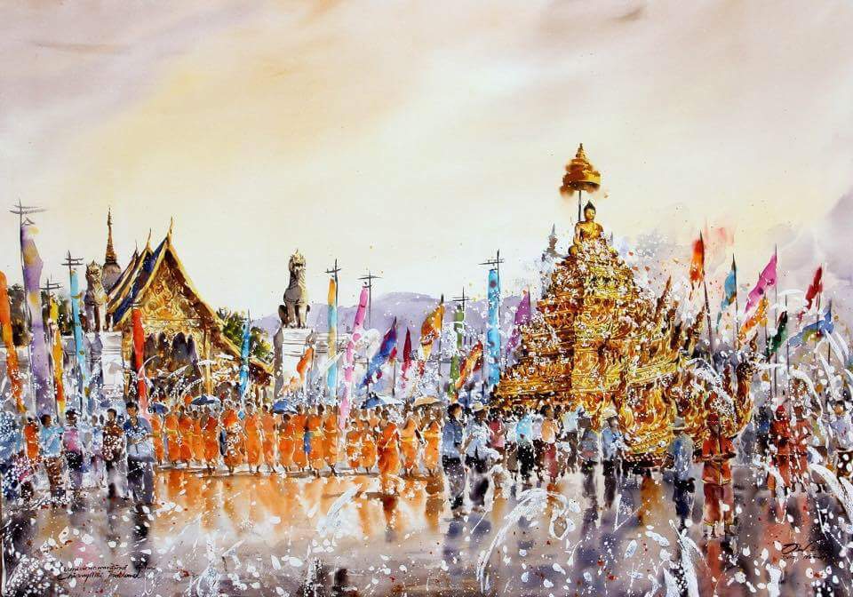 iamruj's tweet photo. ใครชื่นชอบงานสีน้ำ ลองแอดเฟส อ.ธนากร ไชยจินดา ชื่อ "Watercolorby Thanakorn" ได้ครับ http://t.co/kPoiJlJ9Nt