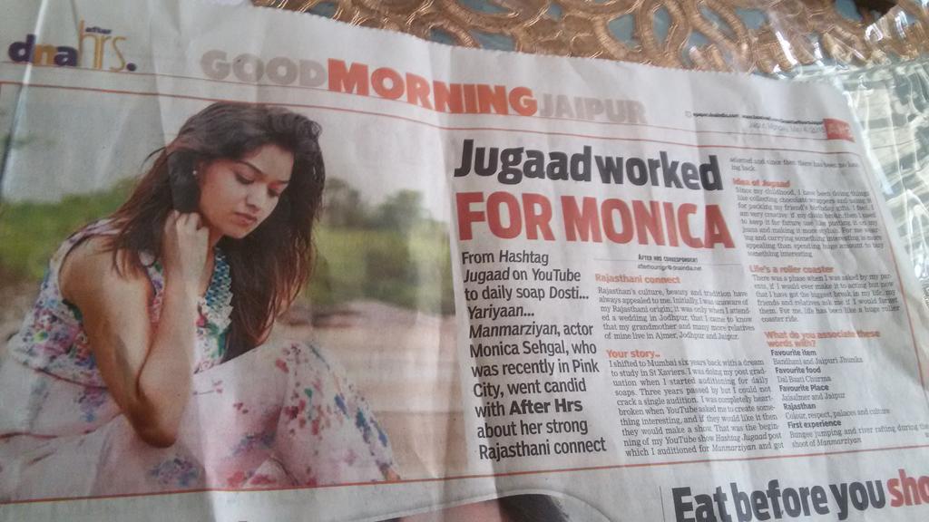 Just1Jyotsna's tweet photo. @MonicaSehgalOFC @sehgal_monica @HashtagJugaad do see :) http://t.co/TwW2vJjRqE