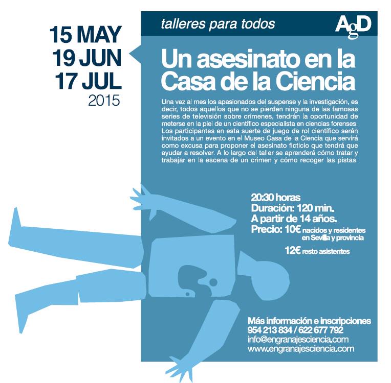 Asesinato en la <a href="/CasaCiencia_Sev/">Casa Ciencia Sevilla</a> el 15 de mayo. @engranajes <a href="/Ocio_en_Sevilla/">Ocio en Sevilla</a> <a href="/OcioenSevilla/">Ocio en Sevilla</a> <a href="/Planesdefamilia/">Planes de familia</a>