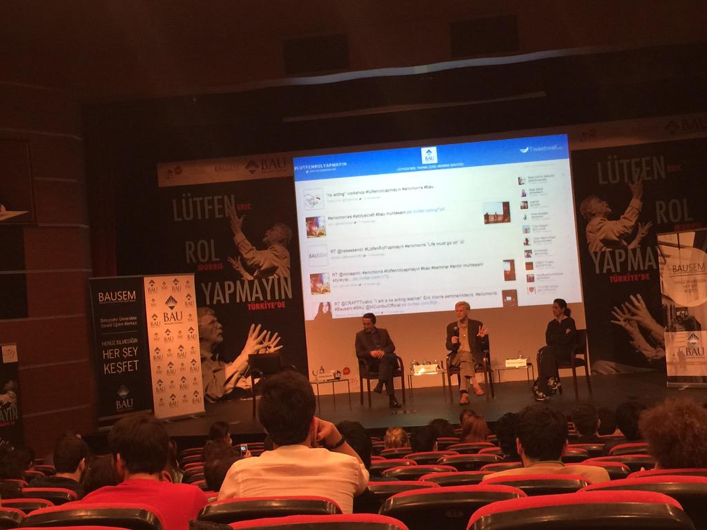 An itibariyle ; 
#ericmorris 'Bahçeşehir Üniversitesinde konferans veriyor..Diyor ki ↩️ #lütfenrolyapmayın 👏👏👏👏