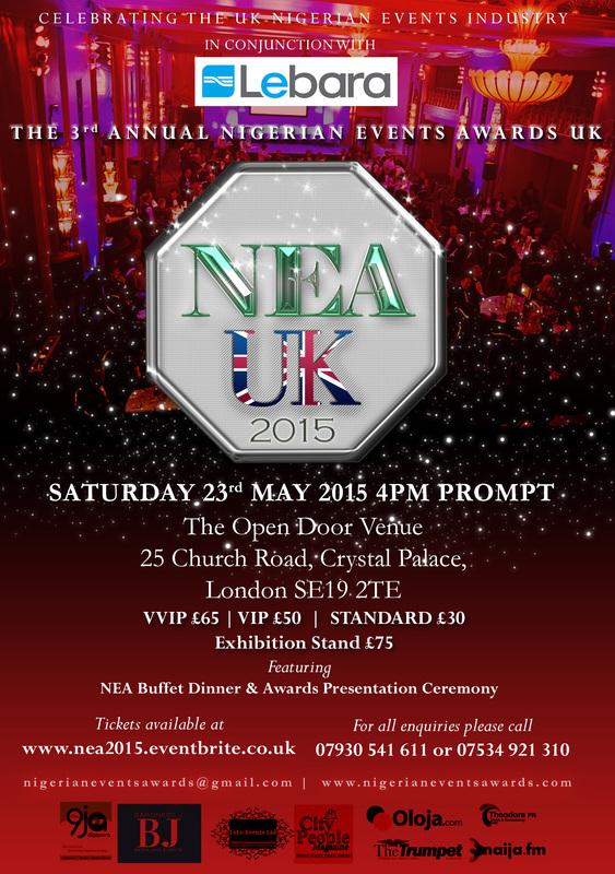 9ja_diaspora's tweet photo. #UpcomingEvents The 3rd Annual Nigerian Events Awards UK @NEA_UK 2015. 23rd May Cc @osmoojak @9jaRT @TokieLBrown http://t.co/edh9OjeHfq