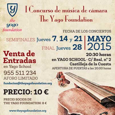 YagoFoundation's tweet photo. Ya tenemos a la venta en @YagoSchool las entradas del Concurso de Música de Cámara. ¡Os esperamos! http://t.co/0kONrm0jBg