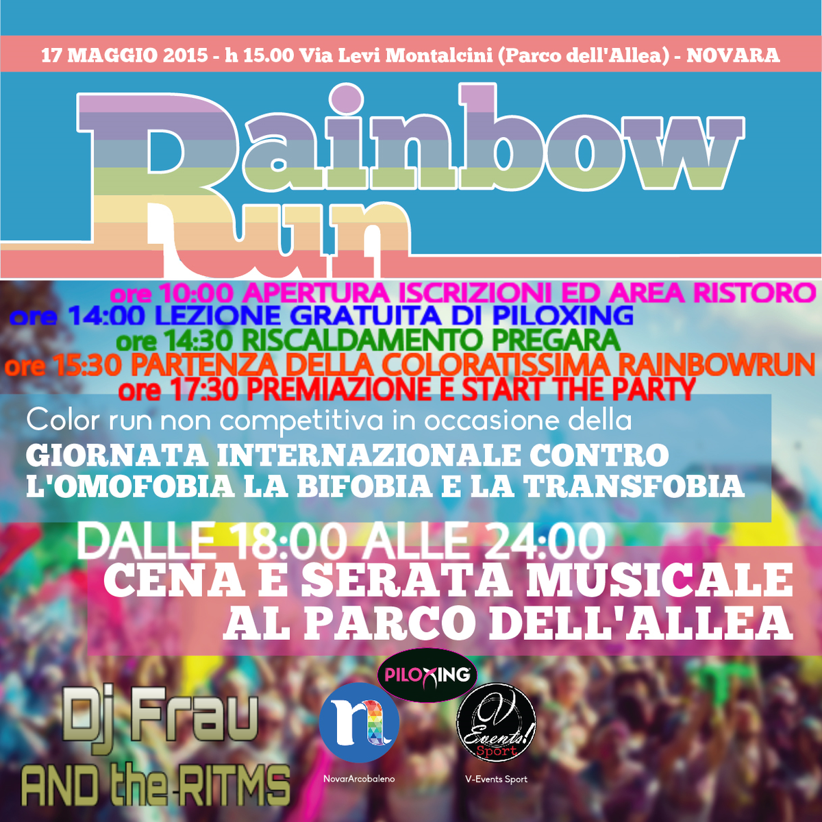 VeventsNovara's tweet photo. #stophomophobia #colorrun #17maggio http://t.co/z5yNQ9Gbyu
