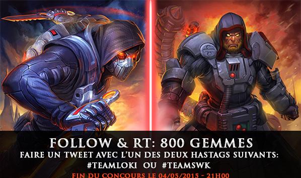SMITEGameFR's tweet photo. #giveaway 800 gems ! Lequel est le plus dark ? Follow &amp; RT +  tweet avec #teamloki ou #teamswk #MayThe4thBeWithYou http://t.co/UyBv539ShH