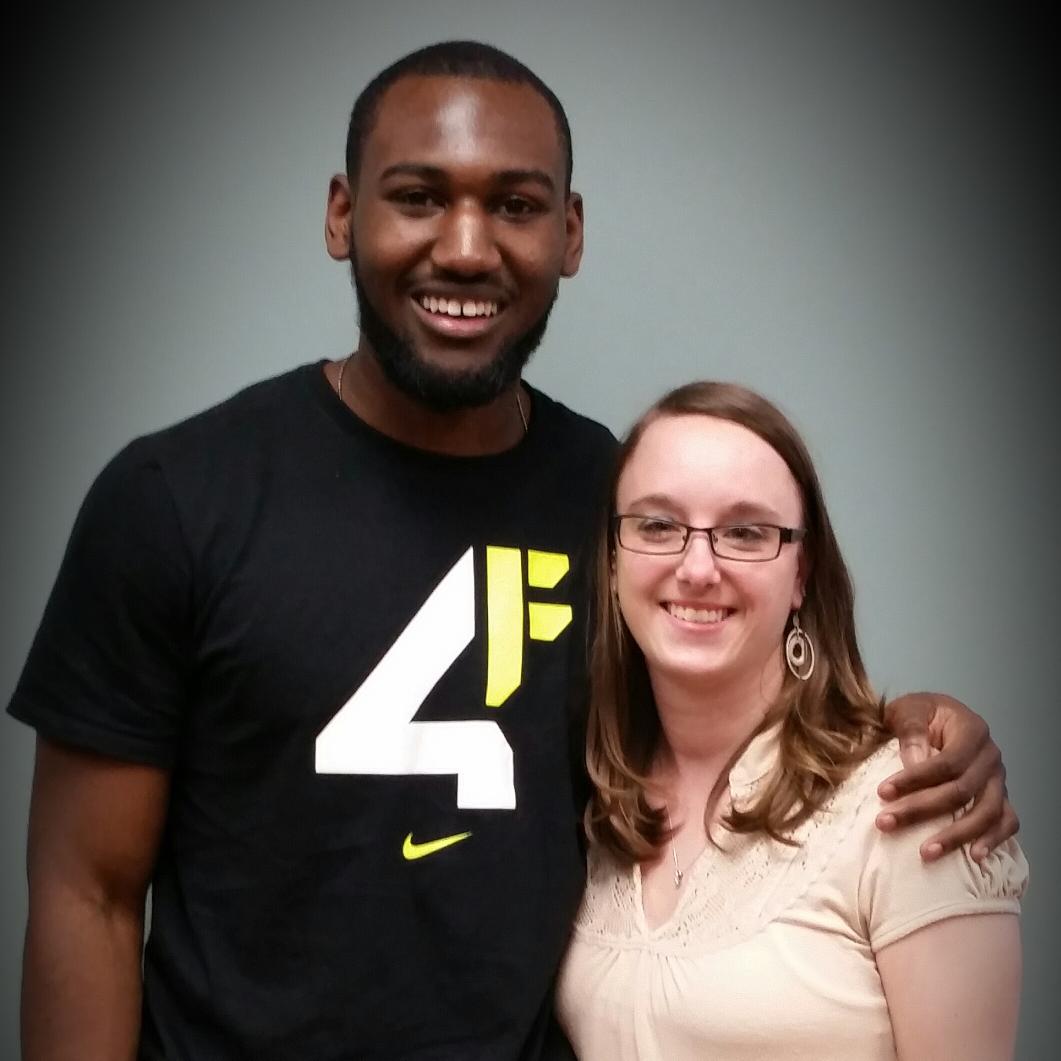 Eastern_chick03's tweet photo. I got to listen to Dominique Hawkins talk about his faith. He is so humble. Nice dance moves too. #dhawk #Faith http://t.co/pxcHzncqIx