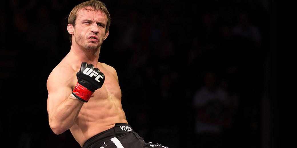 UFCEurope's tweet image. Brad @One_Punch Pickett will return to bantamweight and face Thomas Almeida at #UFC189! on.ufc.com/1IG0iDa