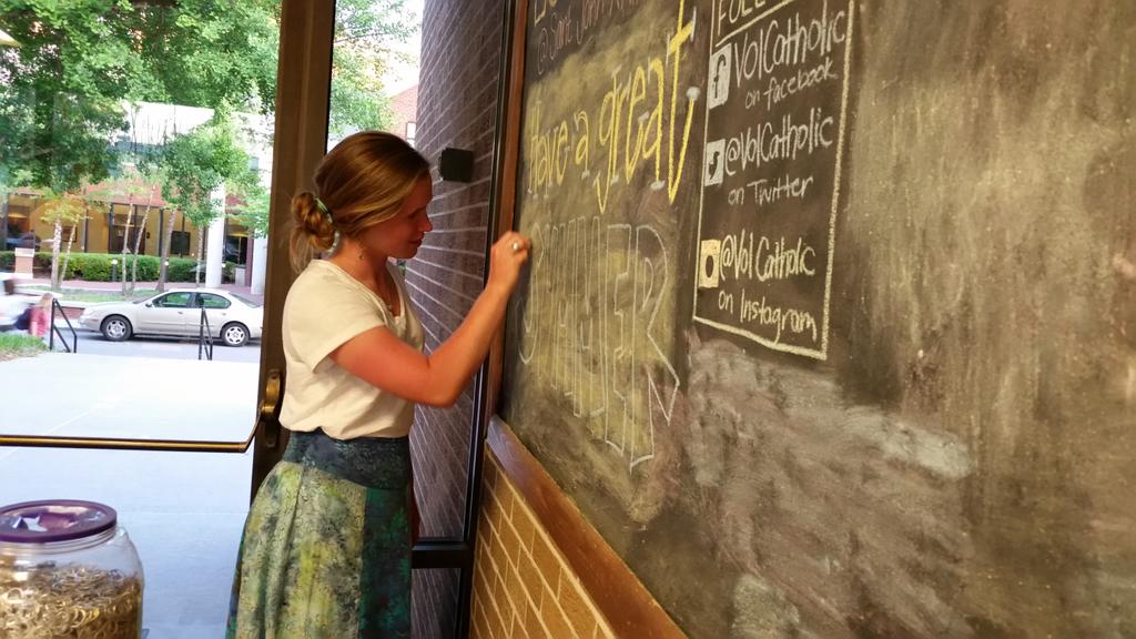 The new PR Co-Chair is already looking forward to welcoming people to VolCatholic in the fall!