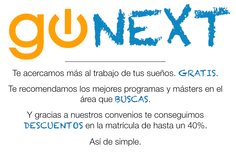 gonwaycom's tweet photo. ¿Conoces #goNEXT? Gonway te ayuda GRATIS a acercarte más al trabajo de tus sueños. Apúntate: http://t.co/4RPowW2ulQ http://t.co/B2pmq6S0pb