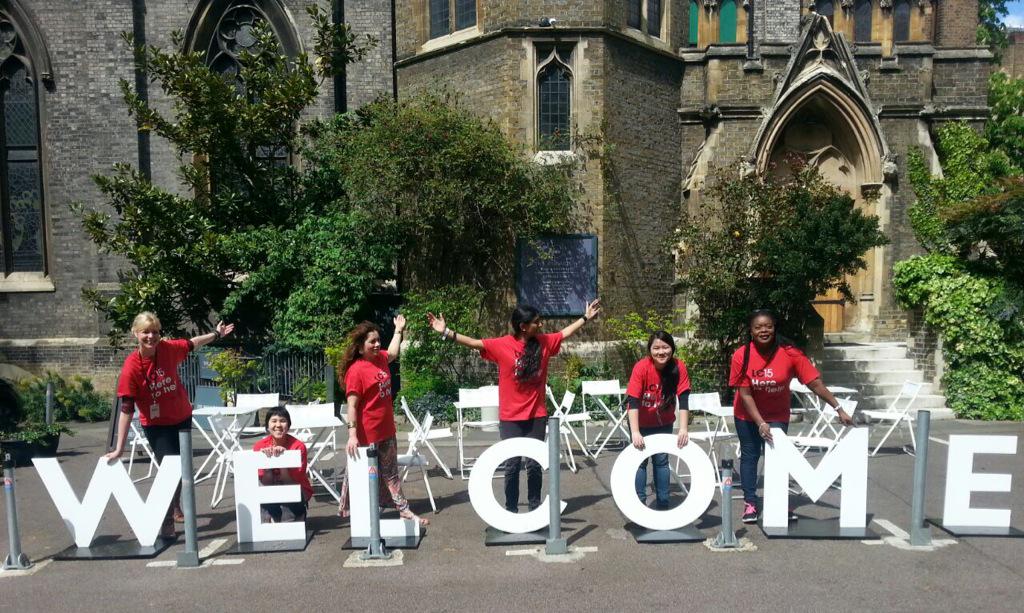 TheBromptonCafe's tweet photo. Lunchtime at @HTBChurch Brompton Road! #lc15 http://t.co/NLqf4PS92J