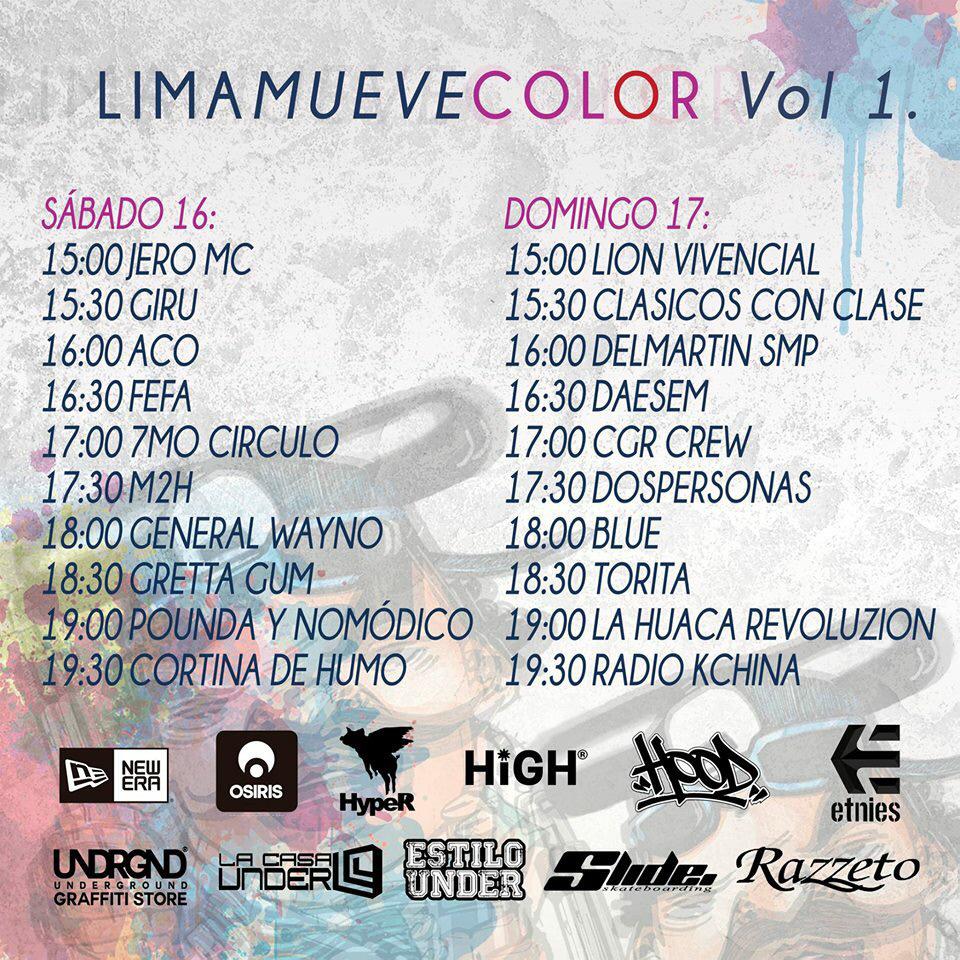 costanzamattot's tweet photo. Cronograma de Lima mueve color #arte urbano #limamuevecolor http://t.co/w9i4N1Srz2