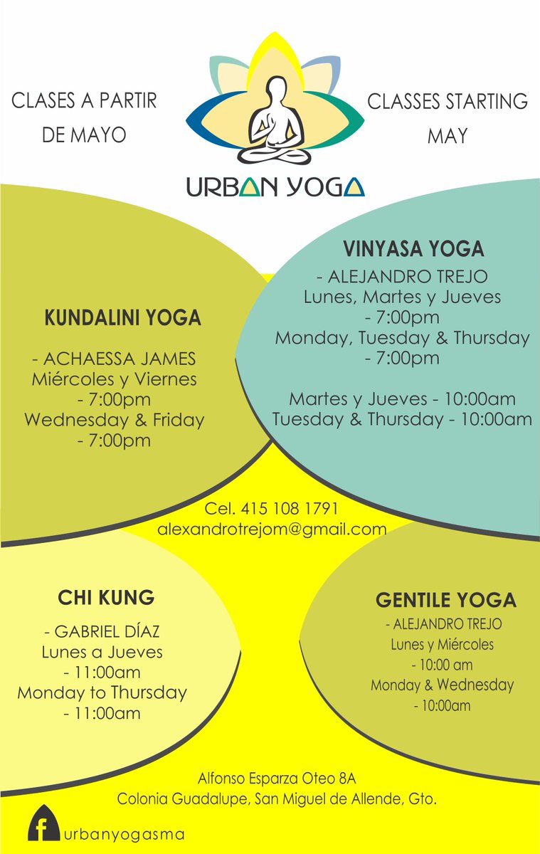 UrbanYogaSma's tweet photo. #Yoga #vinyasa #kundalini #chikung #SanMiguelDeAllende #meditación #energy #energia #salud #health #asana #chi #love http://t.co/aQQM7xhdfL