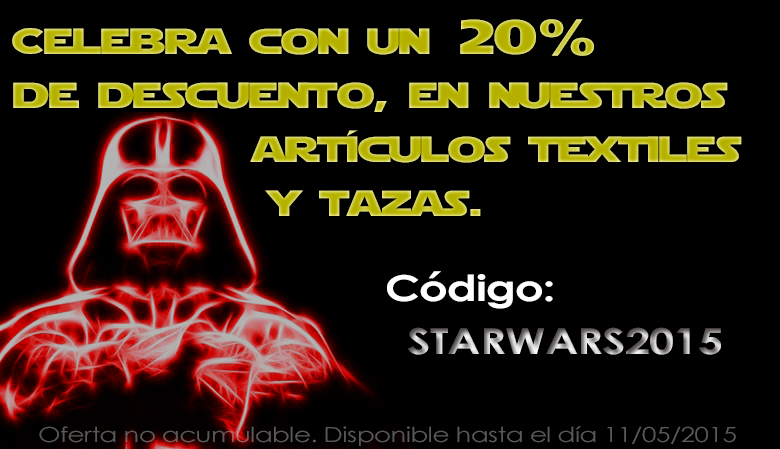 shirtgeek's tweet photo. Vive con http://t.co/0qQhvAoa1L la semana de Star Wars. 20% de descuento en tus compras. Código: STARWARS2015 http://t.co/vAEZMwe0xO