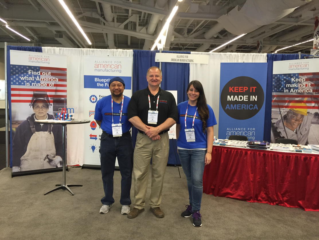 JennaRCarretero's tweet photo. Hey #Cleveland, swing by @KeepitMadeinUSA booth 2635 at #AISTech2015 to show your support for American jobs! http://t.co/RsS3BBUwfS