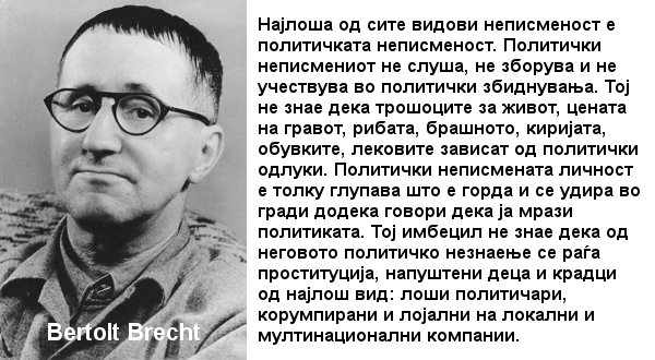 Политичка неписменост. Веројатно најмасовниот проблем во Македонија.