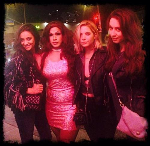 PLLlittletheory's tweet photo. Shay, Troian and Ashley out last night! http://t.co/S0FIoRDDxA