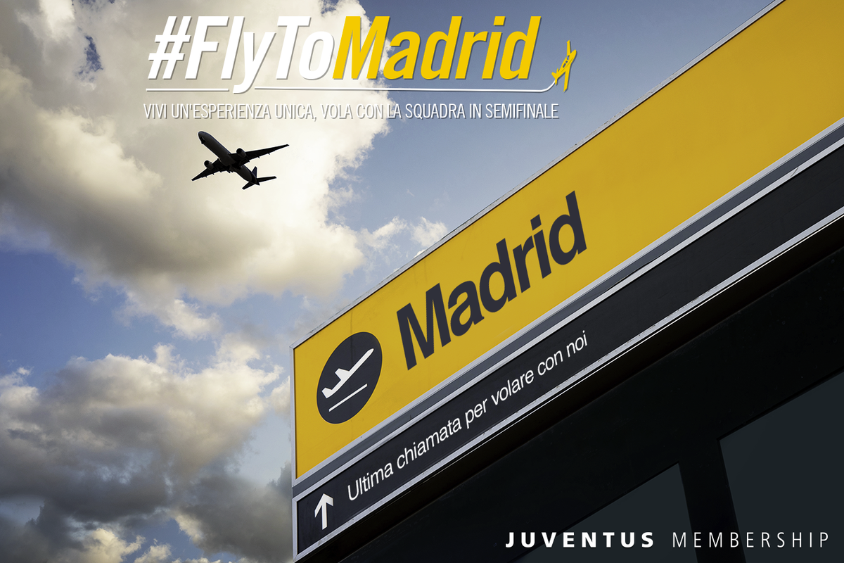 juventusfc's tweet photo. Ultima chiamata per volare a Madrid con i Campioni d'Italia. Scopri qui come fare http://t.co/GElPgvS1r3 #FlyToMadrid http://t.co/4FD9WdC6x3