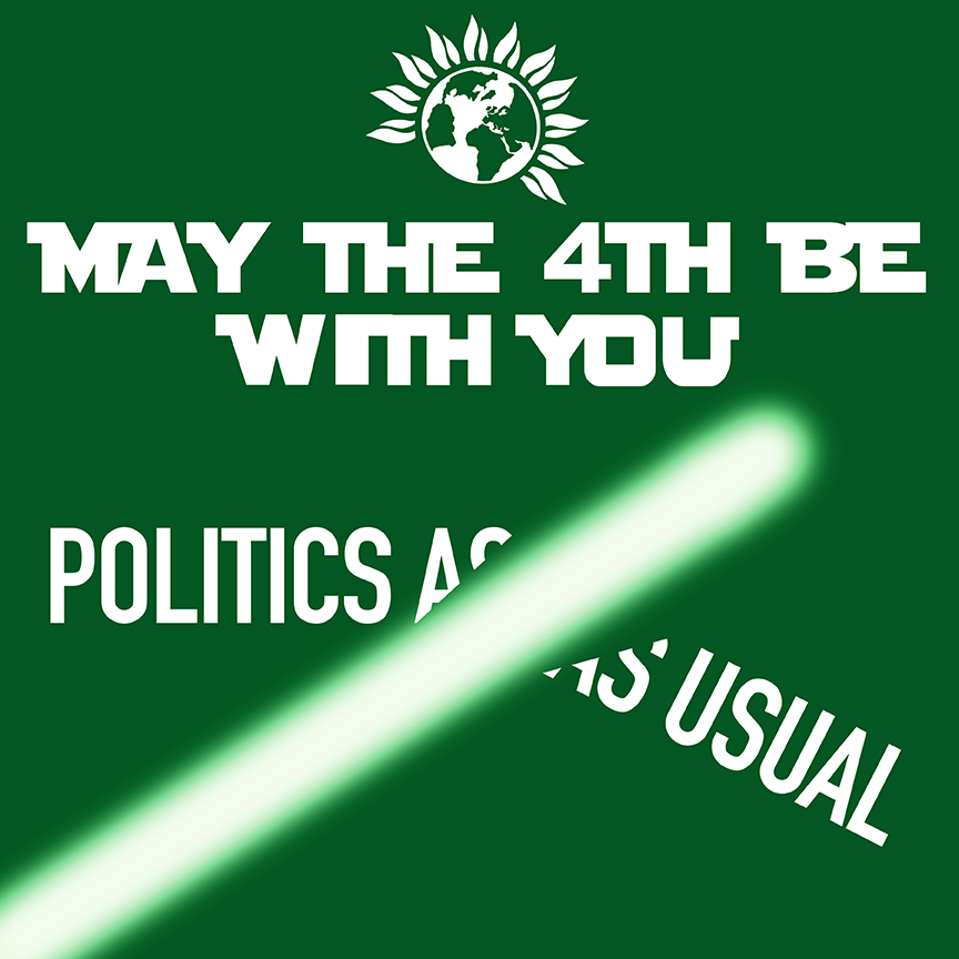 StIves_Greens's tweet photo. It's time to bring balance to the force. #StarWarsDay #VoteGreen2015 http://t.co/0PB9XWtWP0