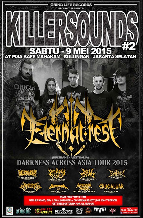GrindRecords's tweet photo. KILLERSOUNDS MAY 9 2015 at PISA KAFE MAHAKAM JAKSEL | start 7pm to 12pm http://t.co/Pp66rkHH4x