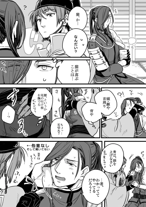 【石かり】青江の目が猫だってきいたからつい 