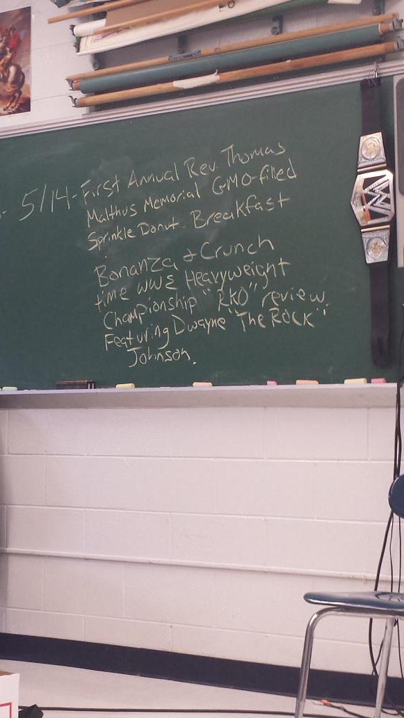 DCAPHUGSelina's tweet photo. @TheRock our AP Human Geography class is very obsessed with WWE. #ThePeoplesElbow #RKOOuttaNowhere #WWE2K15  #aphg http://t.co/IAiQ5JMZCb