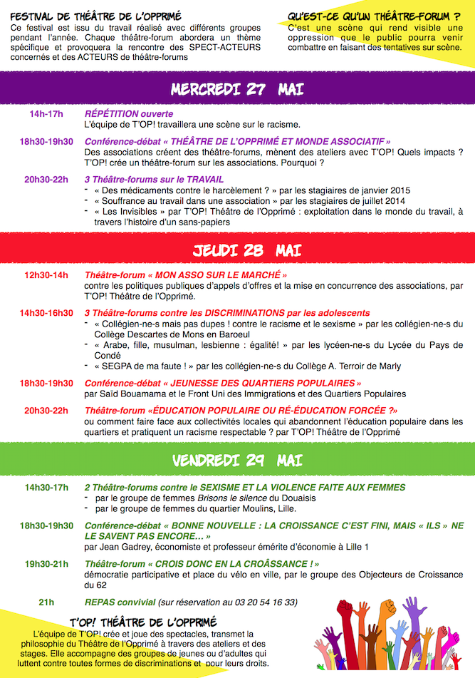 toptheatre's tweet photo. Le programme du festival enfin dispo : 27,28, 29 mai à @mres_asso 
On compte sur vous : diffusez, participez !!!! http://t.co/lFZYcaOWj5