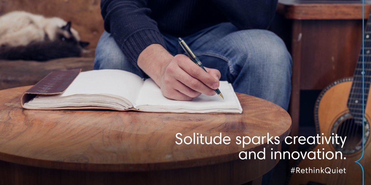 livequiet's tweet image. Whether you’re an introvert, ambivert, or extrovert, periods of solitude can lead to great ideas. 
#RethinkQuiet