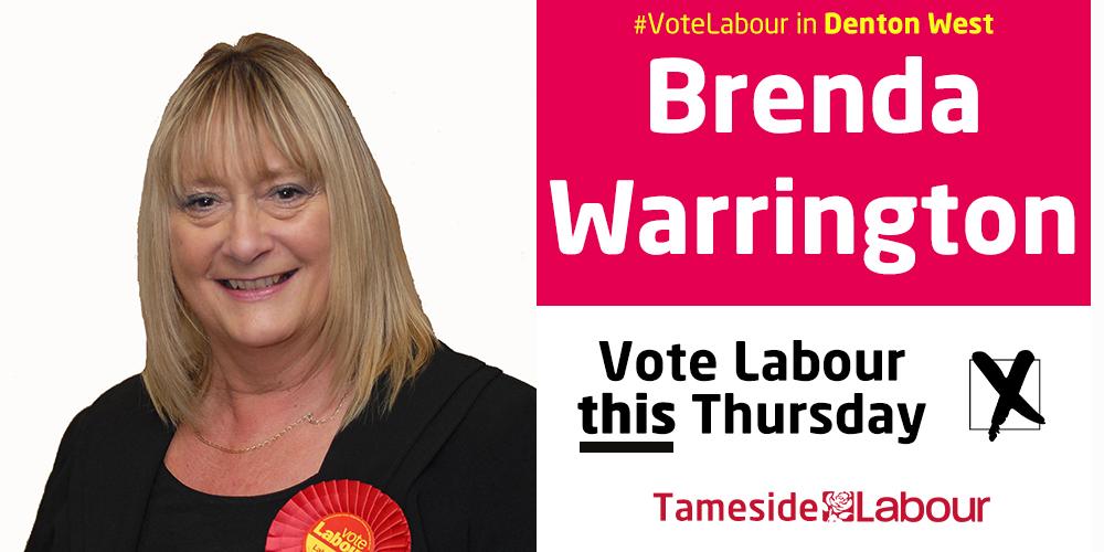 Tameside_Labour's tweet image. #VoteLabour in Denton West with Brenda Warrington // @cllrbwarrington
