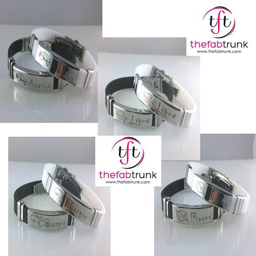Thefabtrunk's tweet photo. Zodiac silicone and steel bracelets. Set of 2 
Order here --> http://t.co/rX3wiAnt3W #TheFabTrunk #FoundOnKonga http://t.co/loyvOs1cRU