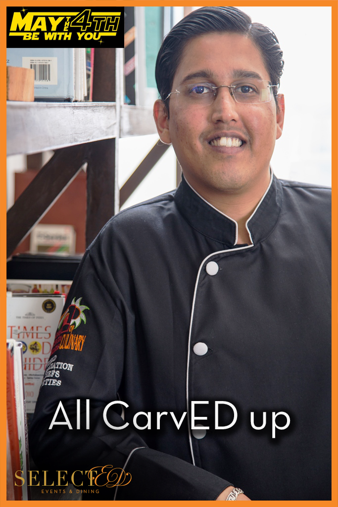 SelectED_SED's tweet photo. What did Chef Gaurav Mathur say to the Turkey?? “I am your Carver”. #MayThe4thBeWithYou #StaySelectED http://t.co/HkTrpacQ4L