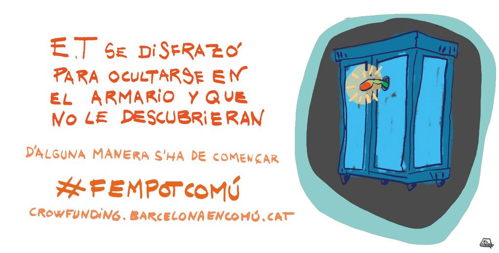 SantosMMateos's tweet photo. Divertida campanya de #crowdfunding de @mlg_barcelona per a @bcnencomu http://t.co/cIiRbJa1e3 #femPotComu http://t.co/jySYbWKbfY