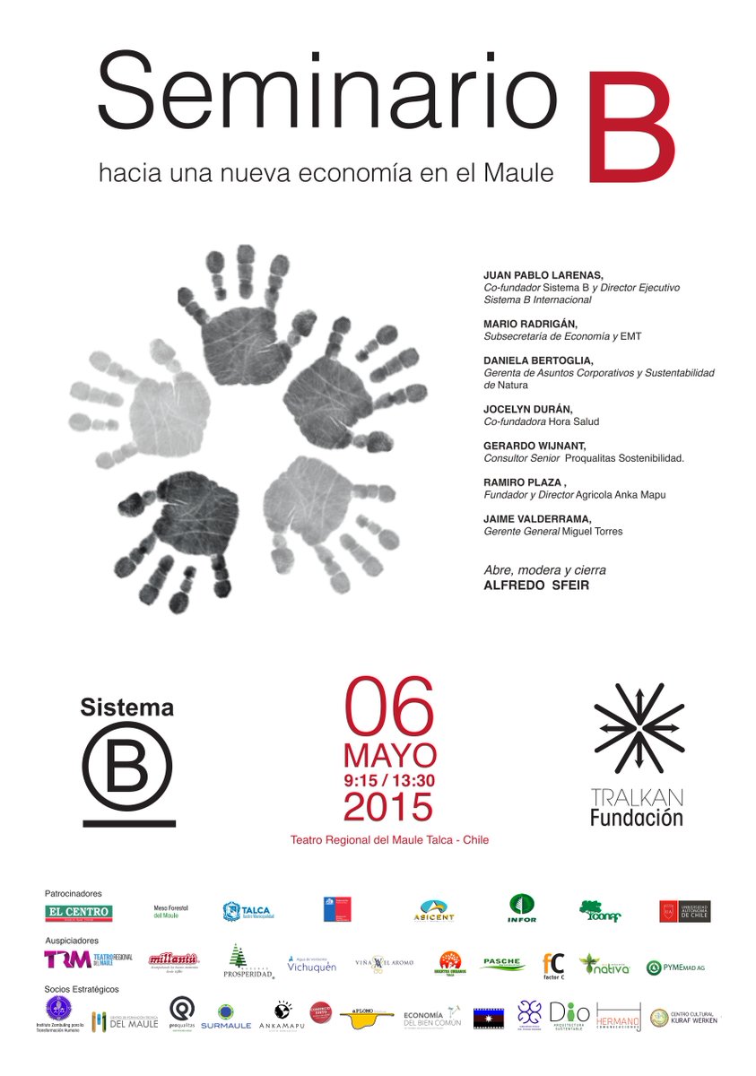 Imperdible este miércoles 6 en TALCA - SEMINARIO B
Abre, modera y cierra: <a href="/AlfredoSfeirY/">Alfredo Sfeir Younis</a>