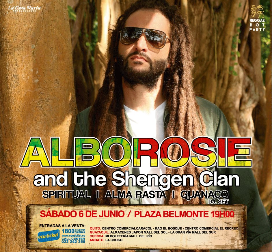 rioliveregae's tweet photo. @Alborosie EN ECUADOR - 06 DE JUNIO / PLAZA BELMONTE / QUITO #ReggaeHotParty SPOT: https://t.co/NC0z9WBMP7 http://t.co/U4xmiPoUi2