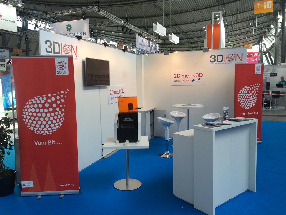 3DIONorg's tweet photo. Fertig - es kann los gehen... #3DION ab morgen auf der MouldingExpo - Rapid.Area Halle 4 D35. Danke @messeerfurt! http://t.co/Ujf69TKeX1