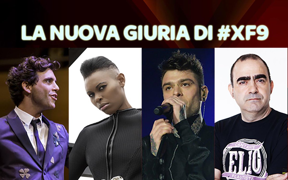 XFactor_Italia's tweet photo. .@eelst, @Fedez, @mikasounds e @skinskinny sono i giudici di #XF9! http://t.co/ca1botAF6f http://t.co/jC4zRKtZLK