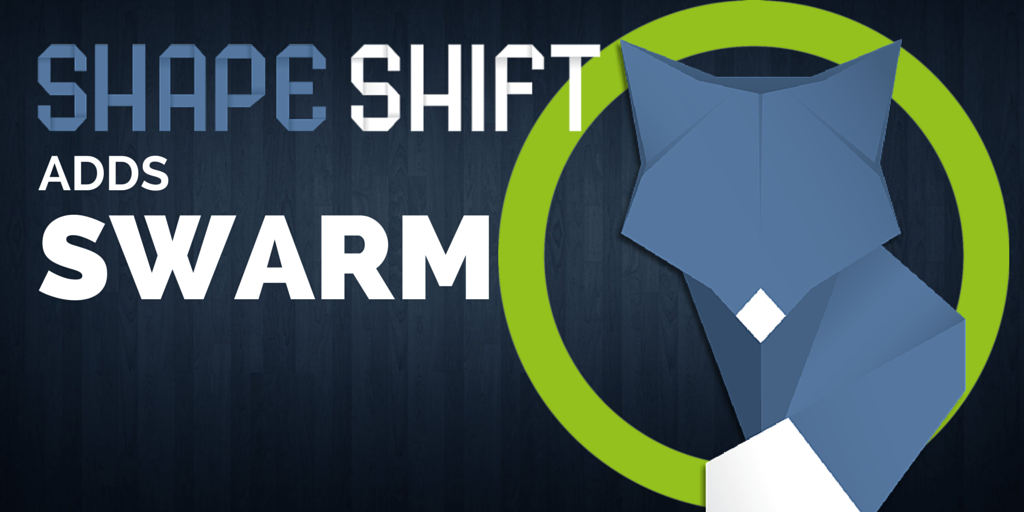 ShapeShift's tweet photo. NEW ADDITION: #ShapShift has added #Swarm to the exchange! Buy/sell #SWARM today on shapeshift.io #bitcoin @swarmfund http://t.co/JEQUKuVCe9