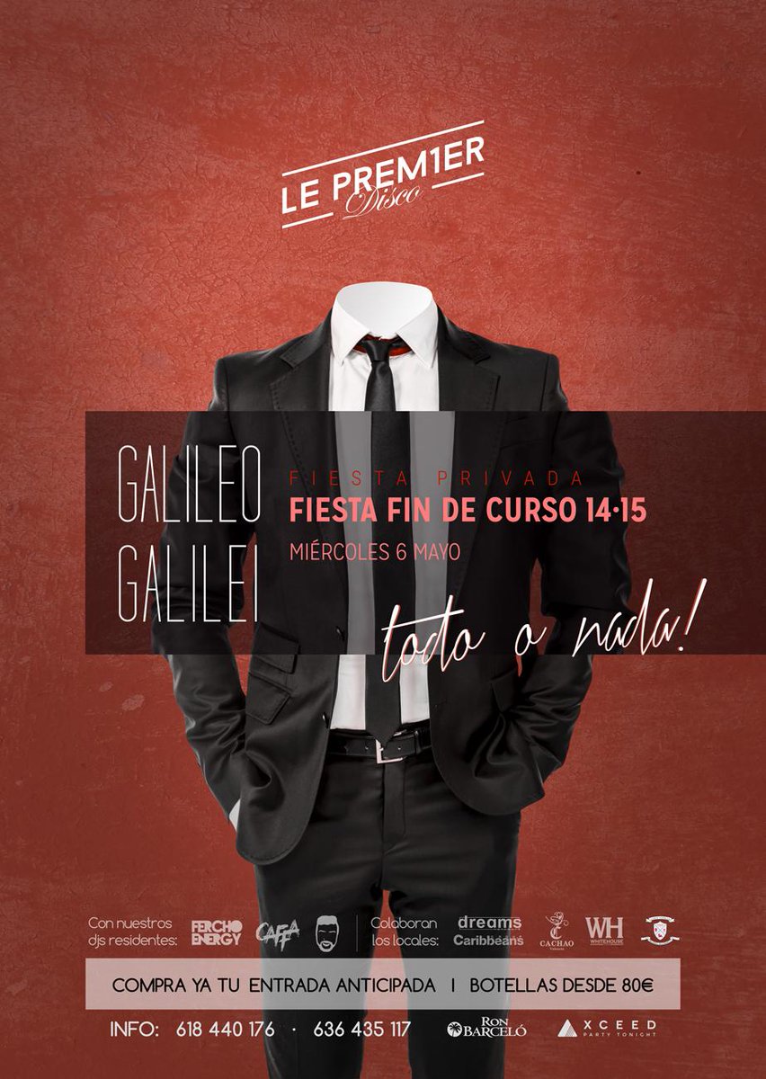 Consejo_T's tweet photo. Esta noche comenzamos la venta para la Fiesta Fin de Curso en LePremier. 6€ entrada + copa 10€ entrada +2copas. http://t.co/MNKSIqWmOi