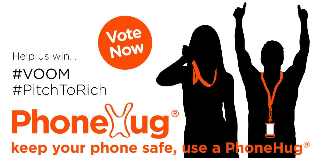 Phonehug's tweet image. Over 2000 phone thefts are reported every day - Be #phonesafe - Last chance to VOTE @PhoneHug tinyurl.com/k48tuns