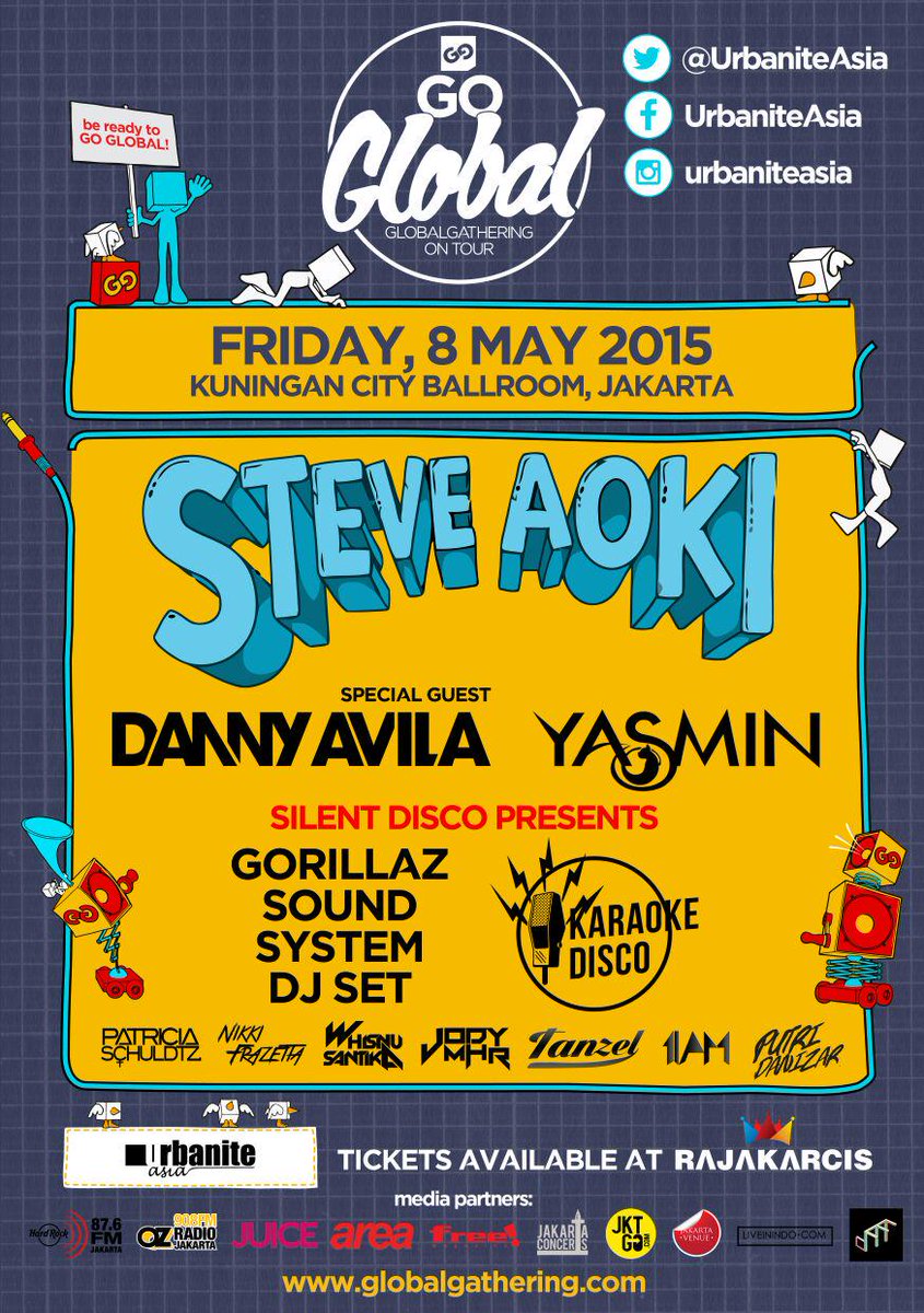 AlKohler7's tweet photo. Damn May 8th ada STEVE AOKI, DANNY AVILA etc di #GoGlobalJKT, Kuningan City Ballroom?? I'M READY!!! http://t.co/h2jGlLPeOQ