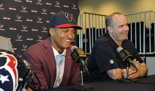 HoustonTexans's tweet photo. Kevin Johnson is a Houston #Texan.

We went 1-on-1 with @KevJr9 HERE: http://t.co/tkjMD0rVWf http://t.co/17J0LQIJhG