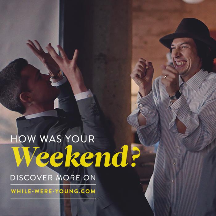 Who says you're only young once?  #WhileWereYoung – Now Playing