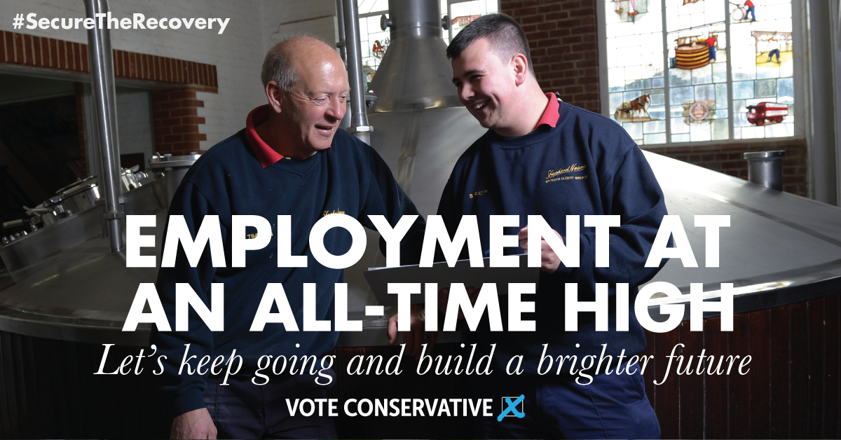 Conservatives's tweet image. RETWEET: Our plan is securing a brighter future for families across Britain. Let's keep going and #SecureTheRecovery.