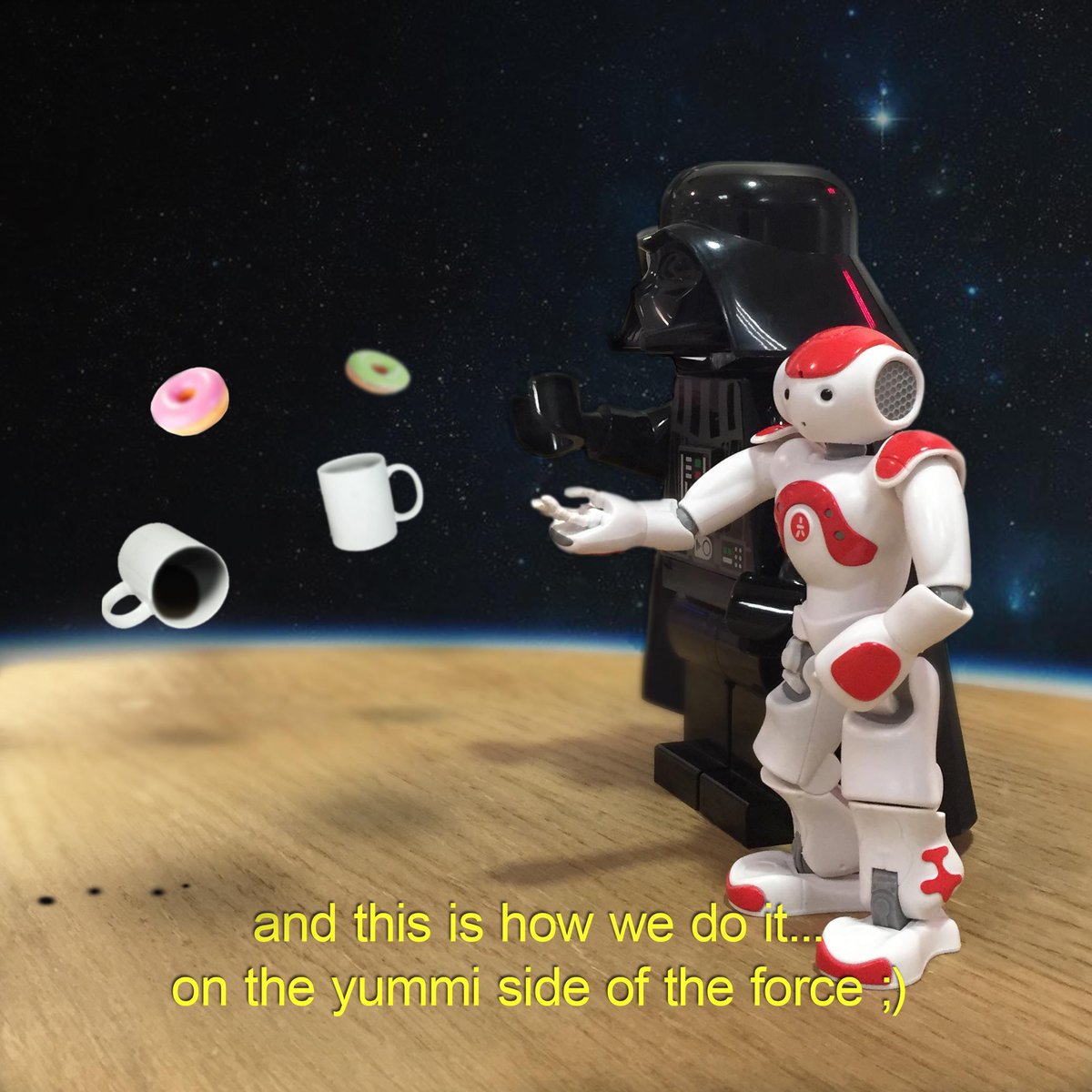 NaoRobot's tweet image. Join the #yummy side of the force on Aldebaran star! #MayThe4thBeWithYou