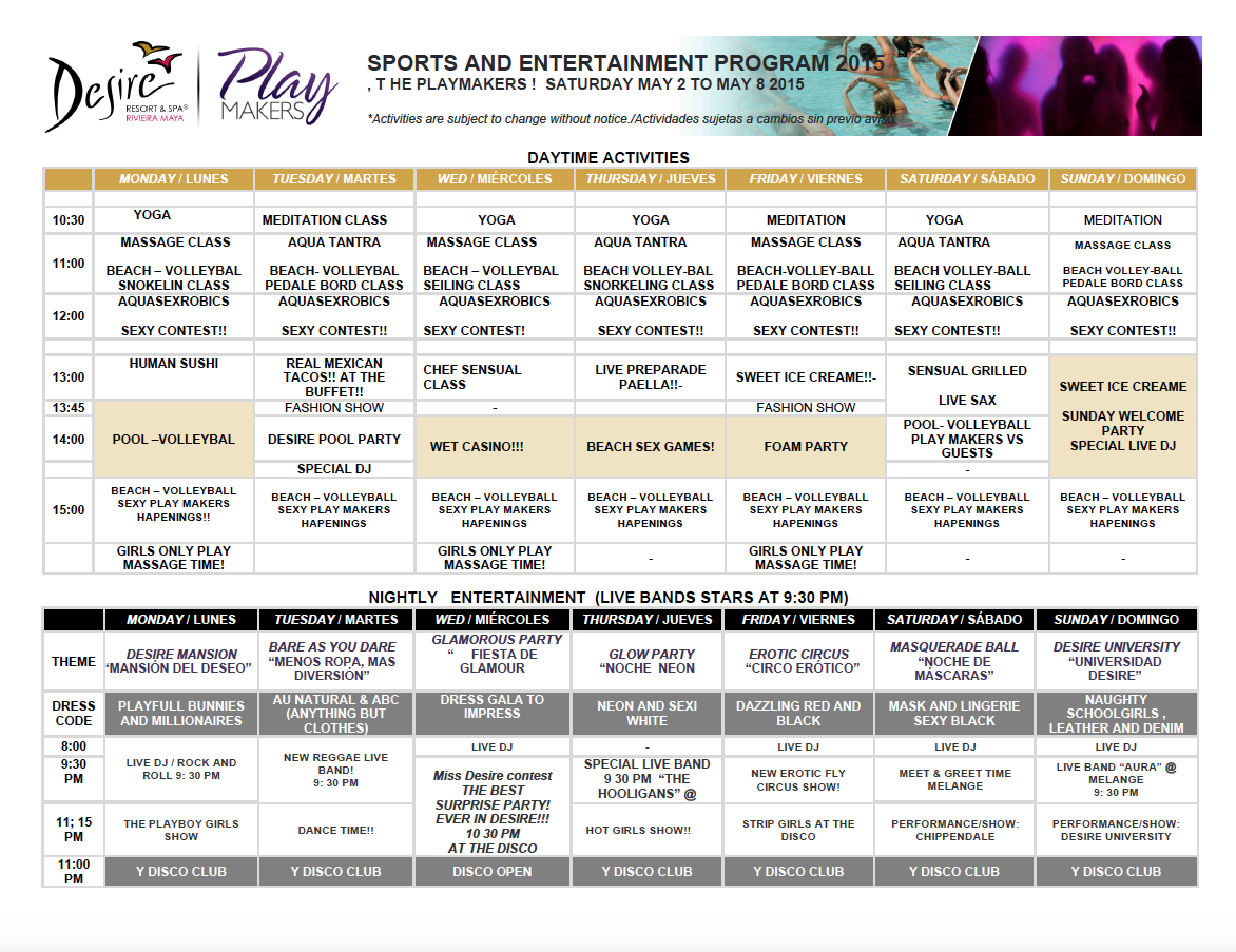 DesireResorts's tweet image. Fun and sensual activities never stop at #DesireRivieraMaya!
#ActivitiesProgram
blog.desireresorts.com/weekly-activit…