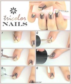 DiyTutoriales's tweet image. Uñas tricolor ;)