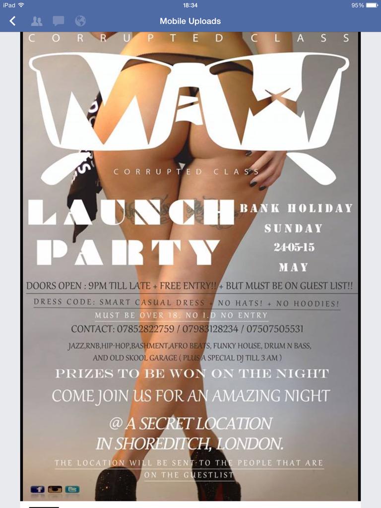 CorruptedClass's tweet photo. Come and join us for an amazing night .Guest list only!!' Next bank holiday 24th May!!! http://t.co/XWqm99gvUE